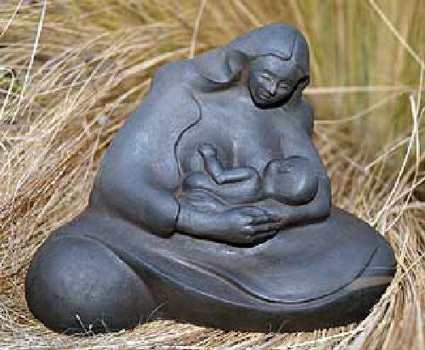 Mother And Child Sculpture By Sigrid Herr